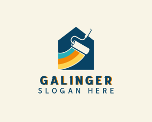 Interior Designer - House Painting Paint Roller logo design
