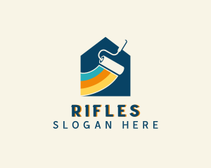 Home - House Painting Paint Roller logo design