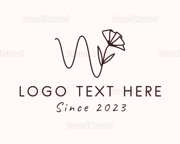 Tulip Letter W Logo