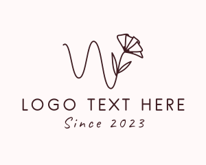 Botanist - Tulip Letter W logo design