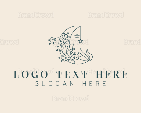Floral Boho Moon Logo