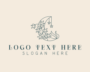 Floral Boho Moon Logo