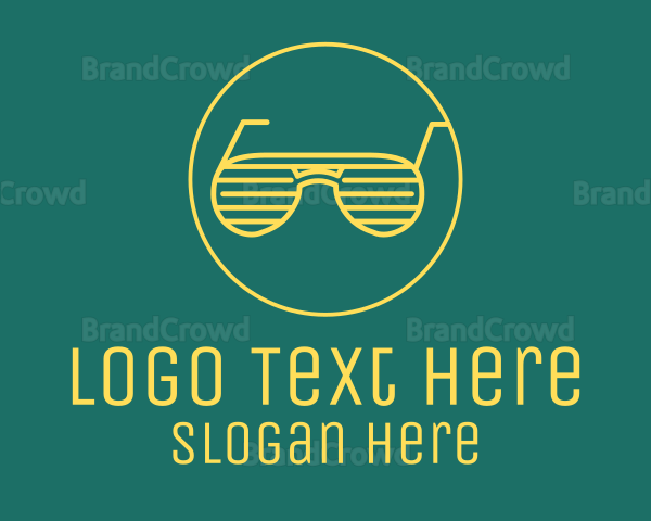 Yellow Summer Sunglasses Logo