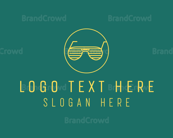 Yellow Summer Sunglasses Logo