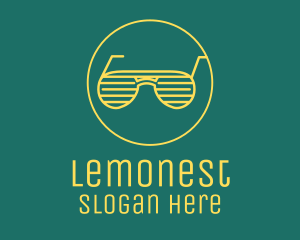 Vacation - Yellow Summer Sunglasses logo design