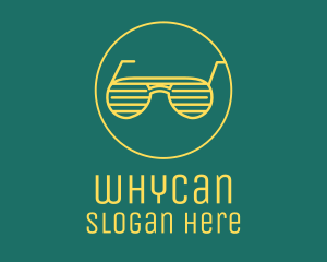 Vacation - Yellow Summer Sunglasses logo design