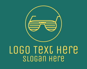 Las Vegas - Yellow Summer Sunglasses logo design