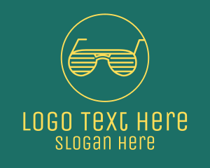 Funky - Yellow Summer Sunglasses logo design