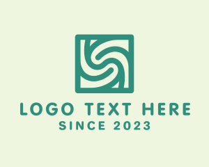 Monoline - Spiral Letter S Pattern logo design