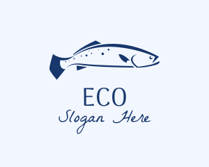 Blue Seabass Fish  Logo