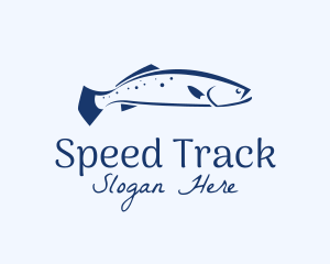 Blue Seabass Fish  Logo