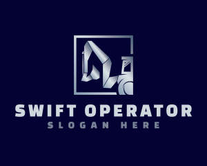 Operator - Construction Backhoe Equipment logo design