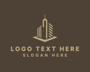 Office Space - Urban Building Apartment logo design
