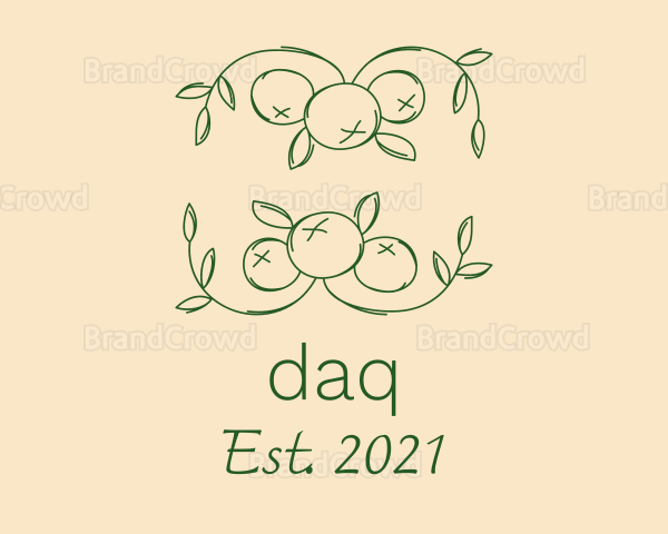 Organic Fruit Wreath Logo