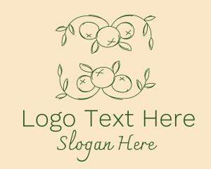 Organic Fruit Wreath Logo