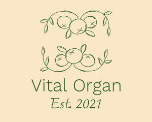 Organic Fruit Wreath logo design