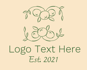 Wreath - Organic Fruit Wreath logo design