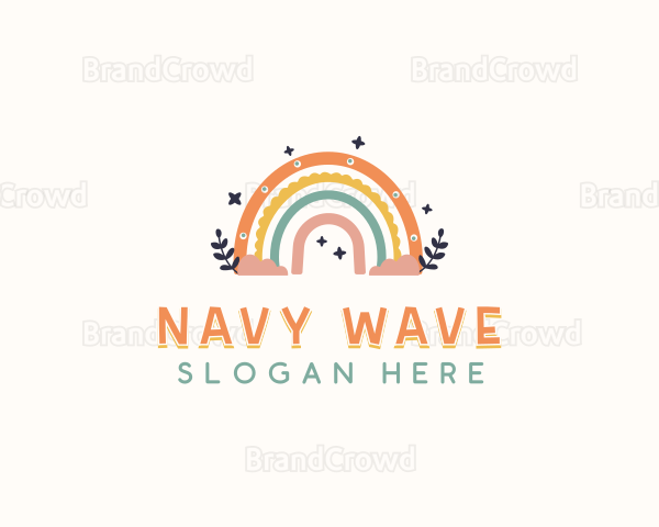 Rainbow Kindergarten Boho Logo