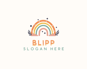 Rainbow Kindergarten Boho Logo