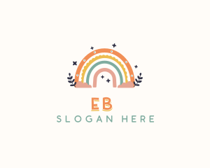 Rainbow Kindergarten Boho Logo