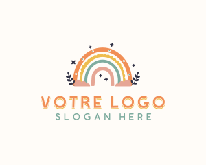 Rainbow Kindergarten Boho Logo