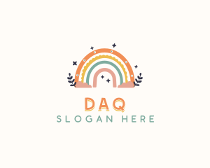 Rainbow Kindergarten Boho Logo