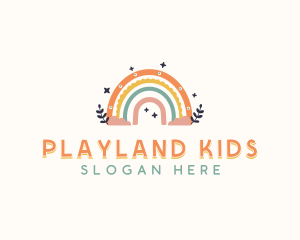 Rainbow Kindergarten Boho logo design