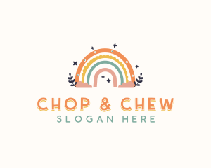 Childcare - Rainbow Kindergarten Boho logo design