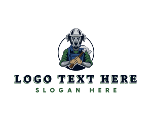 Dog Hammer Construction logo design