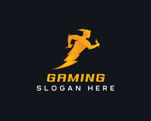 Human Lightning Bolt Logo