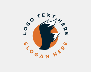 Tail Fox Letter F Logo