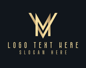 Premium - Deluxe Entertainment Company Letter MV logo design