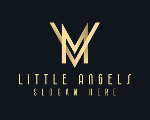 Letter MV - Deluxe Entertainment Company Letter MV logo design