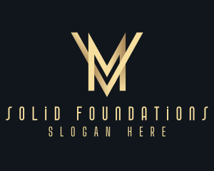 Mansion - Deluxe Entertainment Company Letter MV logo design