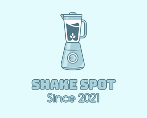Shake - Blue Organic Blender logo design