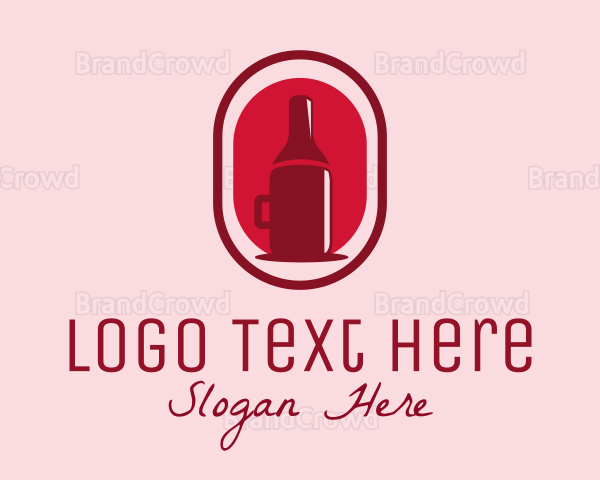 Mug Wine Bottle Logo