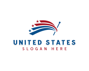 Patriotic Government Flag logo design