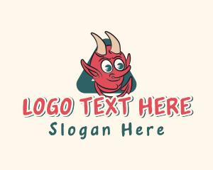 Pubg - Red Retro Demon logo design