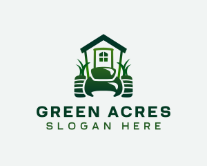 Mowing - Lawn Mowing Gardener logo design