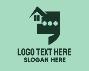 House - House Chat Realty logo design