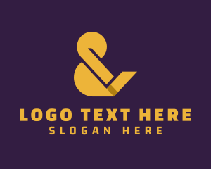 Font - Golden Ampersand Symbol logo design