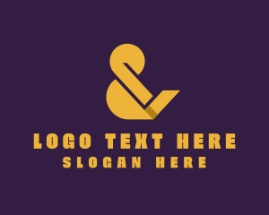 Enterprise - Golden Ampersand Symbol logo design