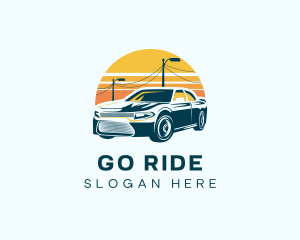 Sunset Car Ride logo design