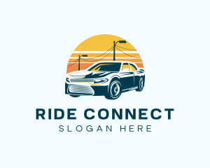 Sunset Car Ride logo design