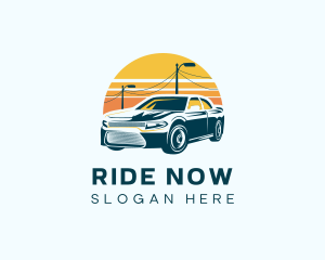 Sunset Car Ride logo design