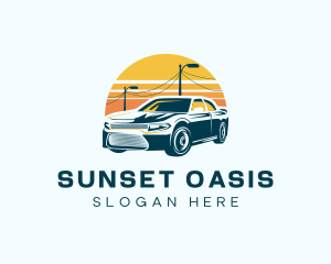 Sunset Car Ride logo design