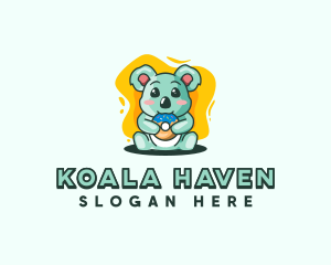 Koala - Koala Donut Food logo design