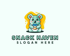 Koala Donut Food logo design