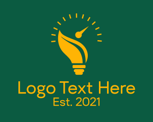 Speed Meter - Bulb Energy Gauge logo design