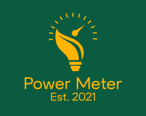 Meter - Bulb Energy Gauge logo design